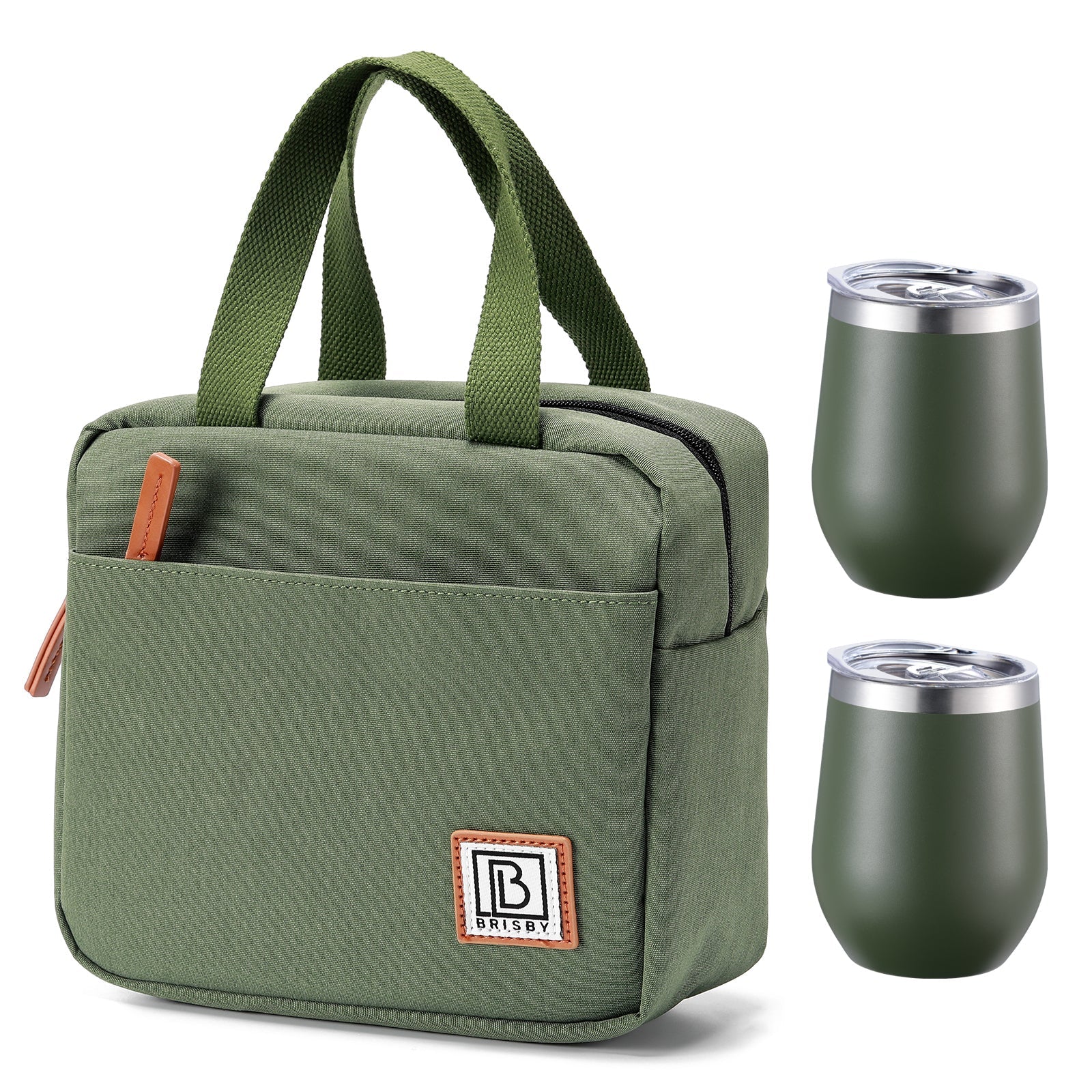 Bardi Thermosbekers 0,3L RVS groen set -  incl. deksels - dubbelwandig