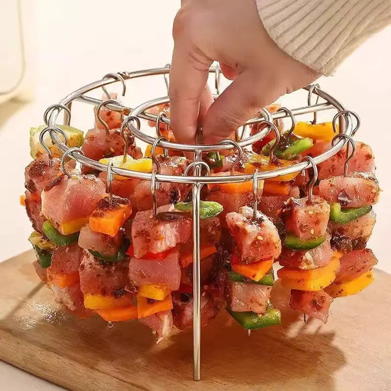 Air Fryer Skewer Rack, Round Grill with Stainless Steel🍢