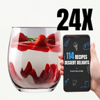 TEN® IJsglazen Kristalglas 390ml + 114 Recepten sorbet zelf maken