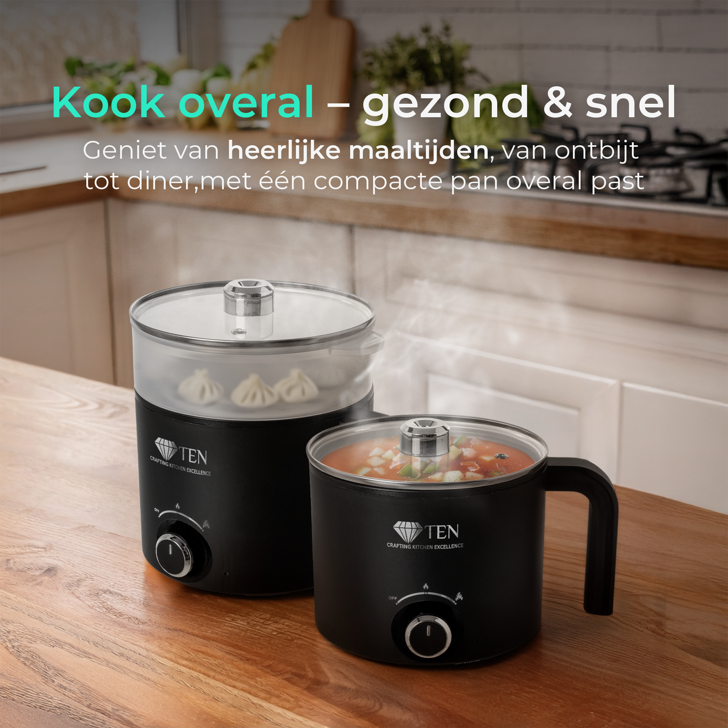 TEN® - Mini Soepmaker/Hotpot 1.8L -200W/600W - Tenkitchen.store