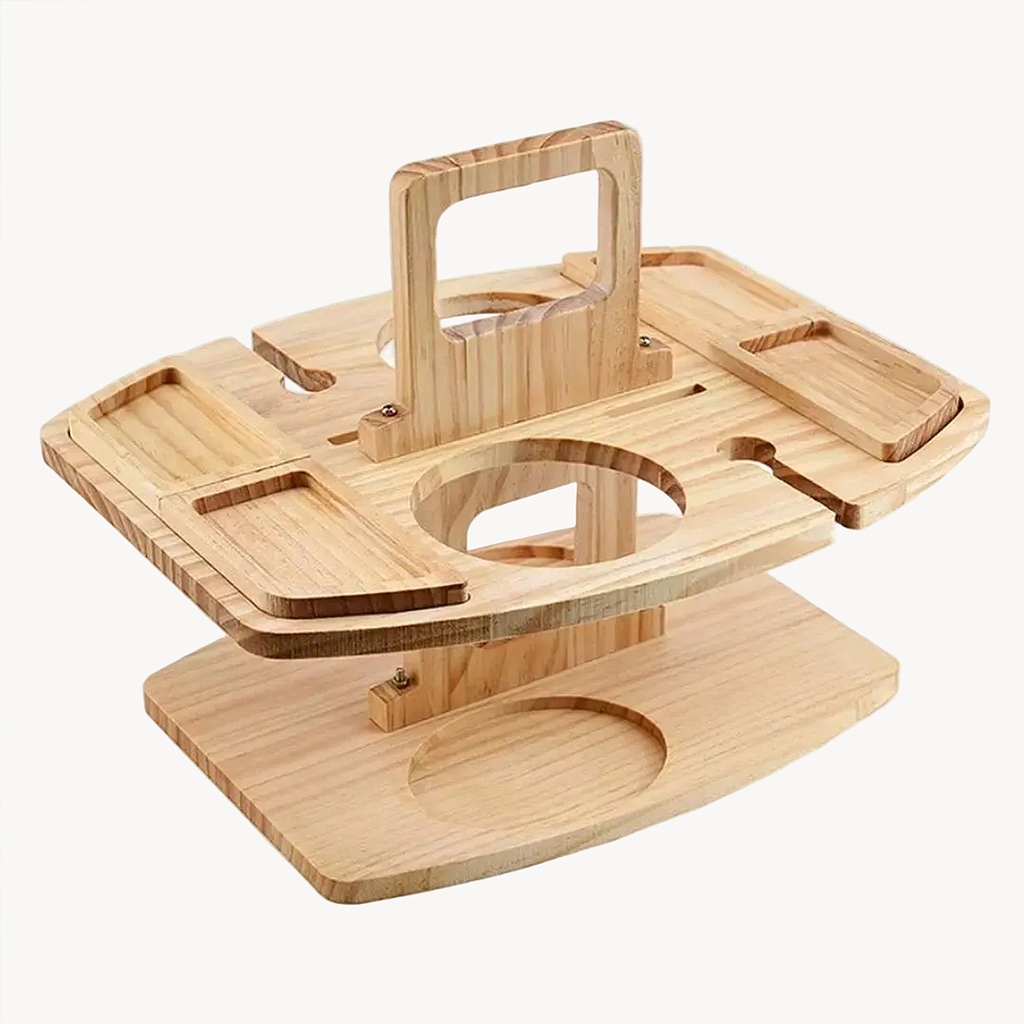 Opvouwbare Houten Draagbare Wijntafel - Tenkitchen.store