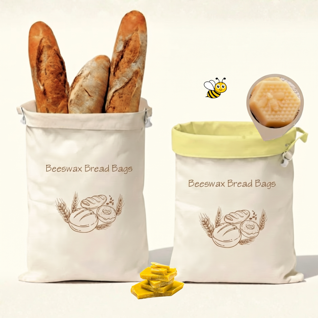 TEN® Broodzakken van 100% katoen met bijenwas