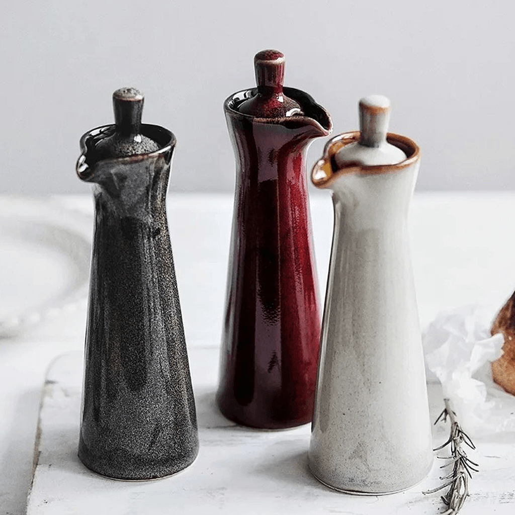 Keramische Olie‑ en Azijnfles - Tenkitchen.store