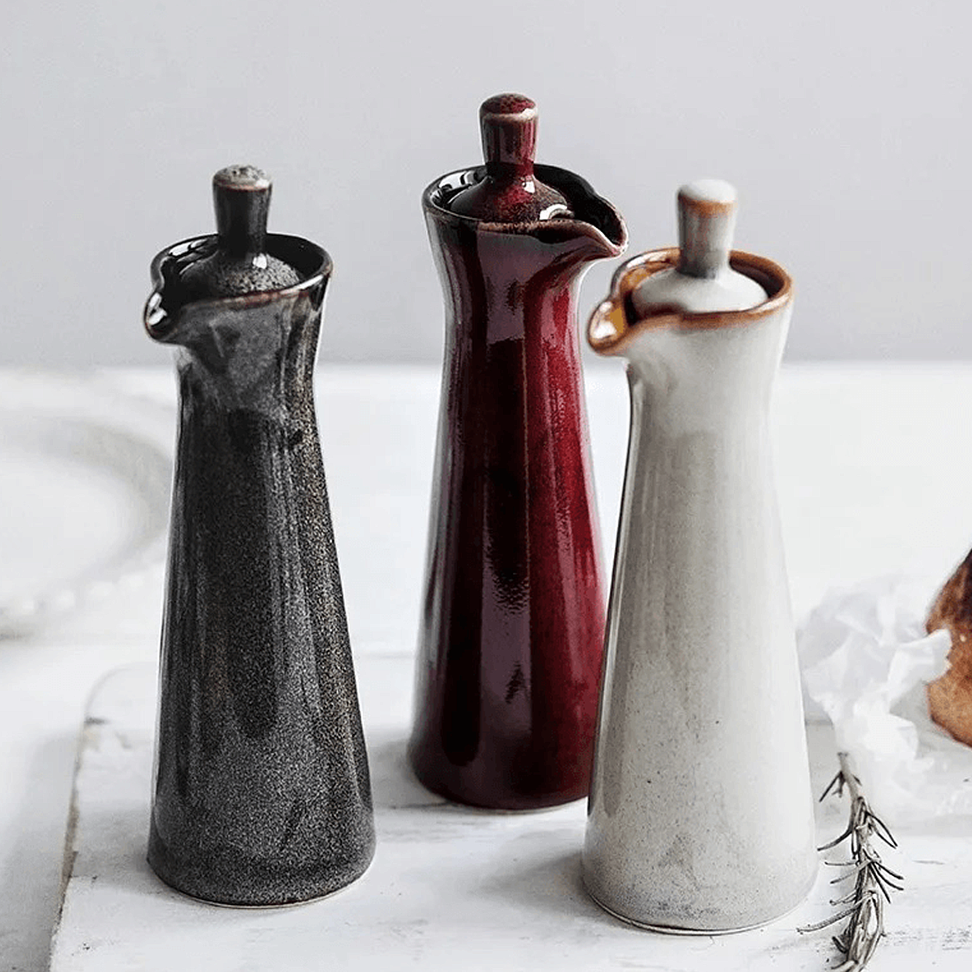 Keramische Olie‑ en Azijnfles - Tenkitchen.store