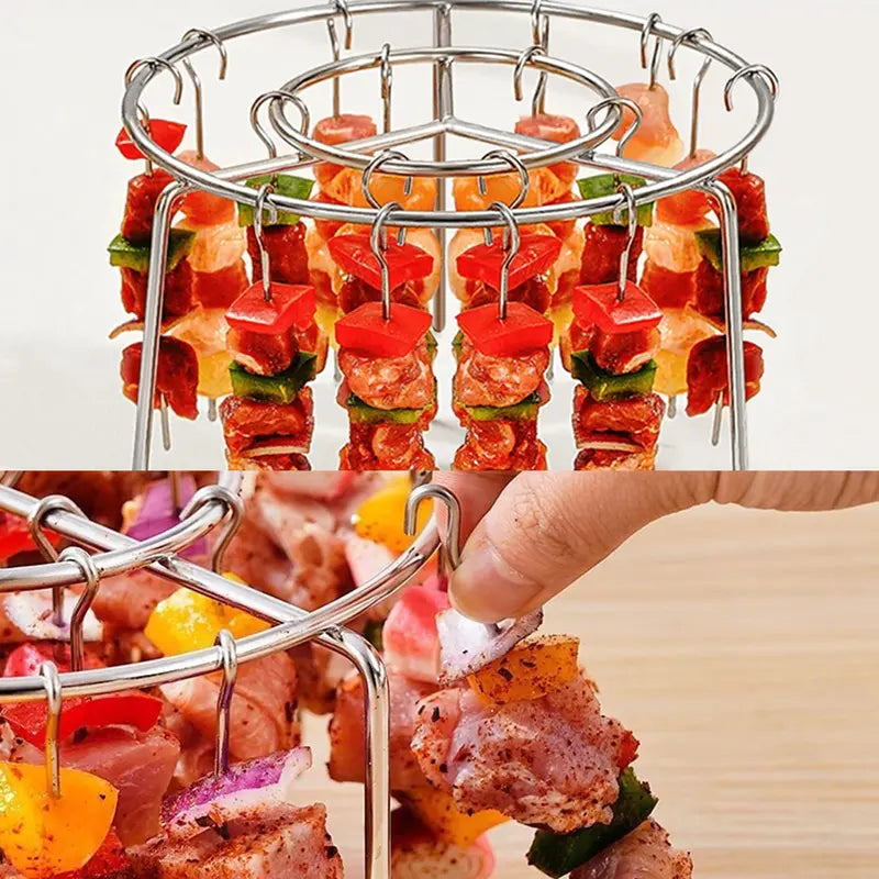 Air Fryer Skewer Rack, Round Grill with Stainless Steel🍢