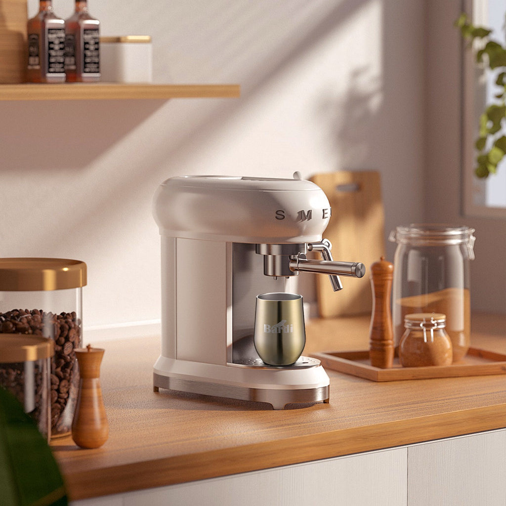 Bardi Thermosbekers 0,3L RVS goud set -  incl. deksels - dubbelwandig