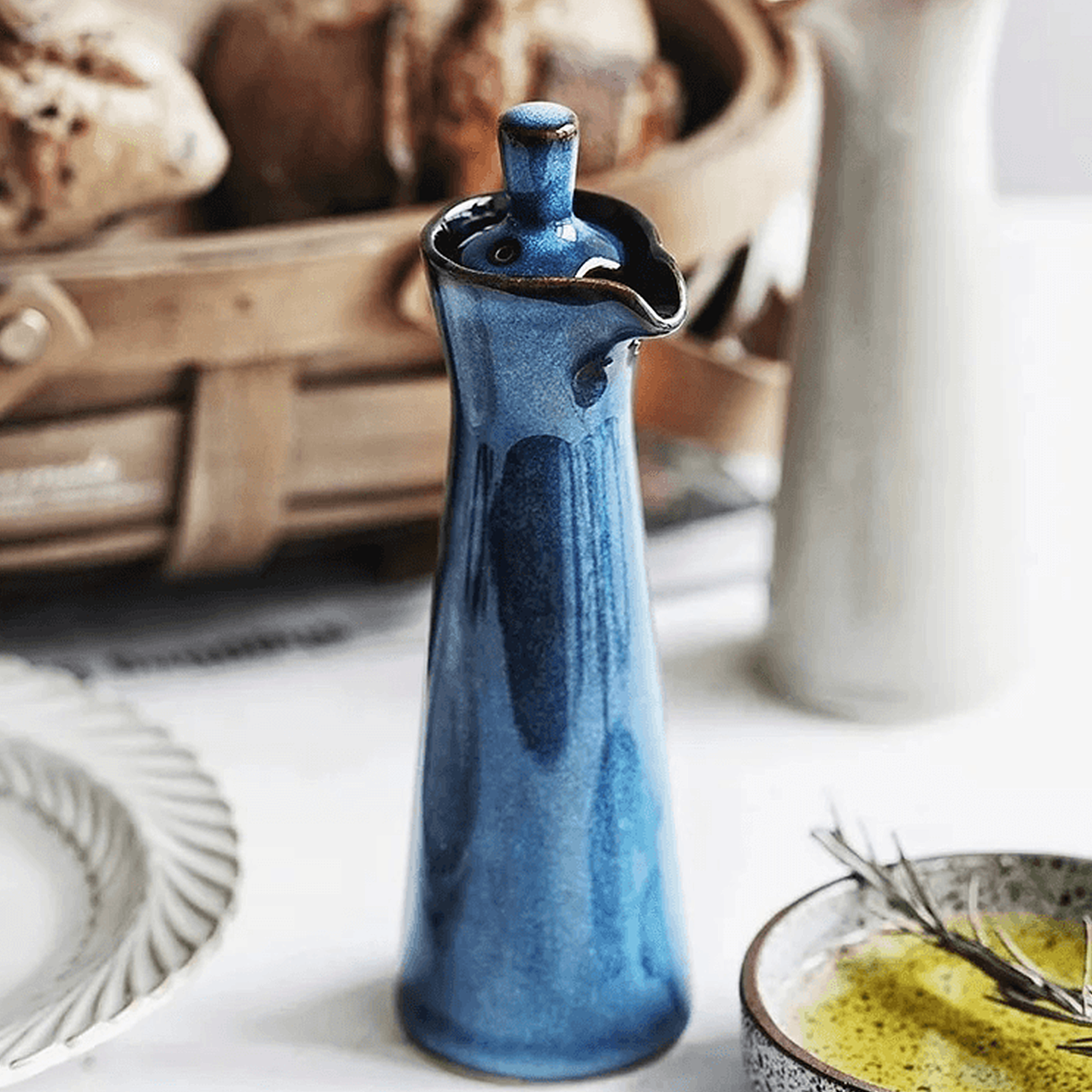 Keramische Olie‑ en Azijnfles - Tenkitchen.store