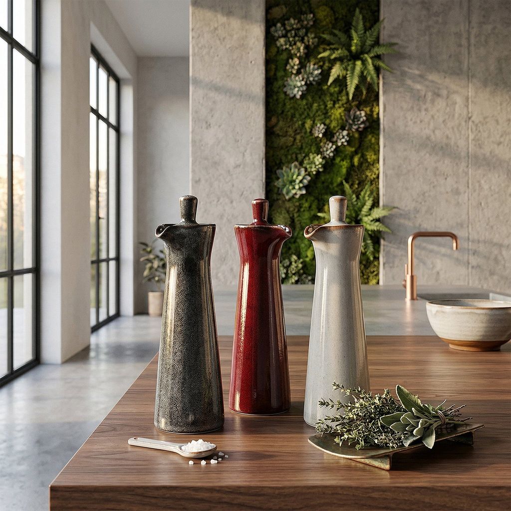 Keramische Olie‑ en Azijnfles - Tenkitchen.store