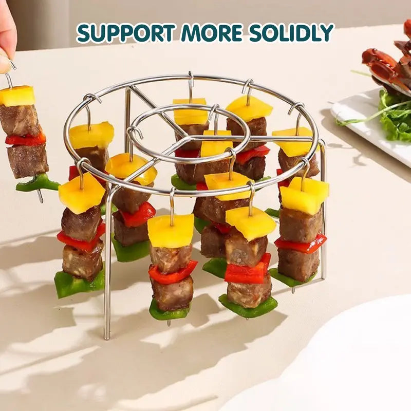 Air Fryer Skewer Rack, Round Grill with Stainless Steel🍢
