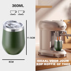 Bardi Thermosbekers 0,3L RVS groen set -  incl. deksels - dubbelwandig