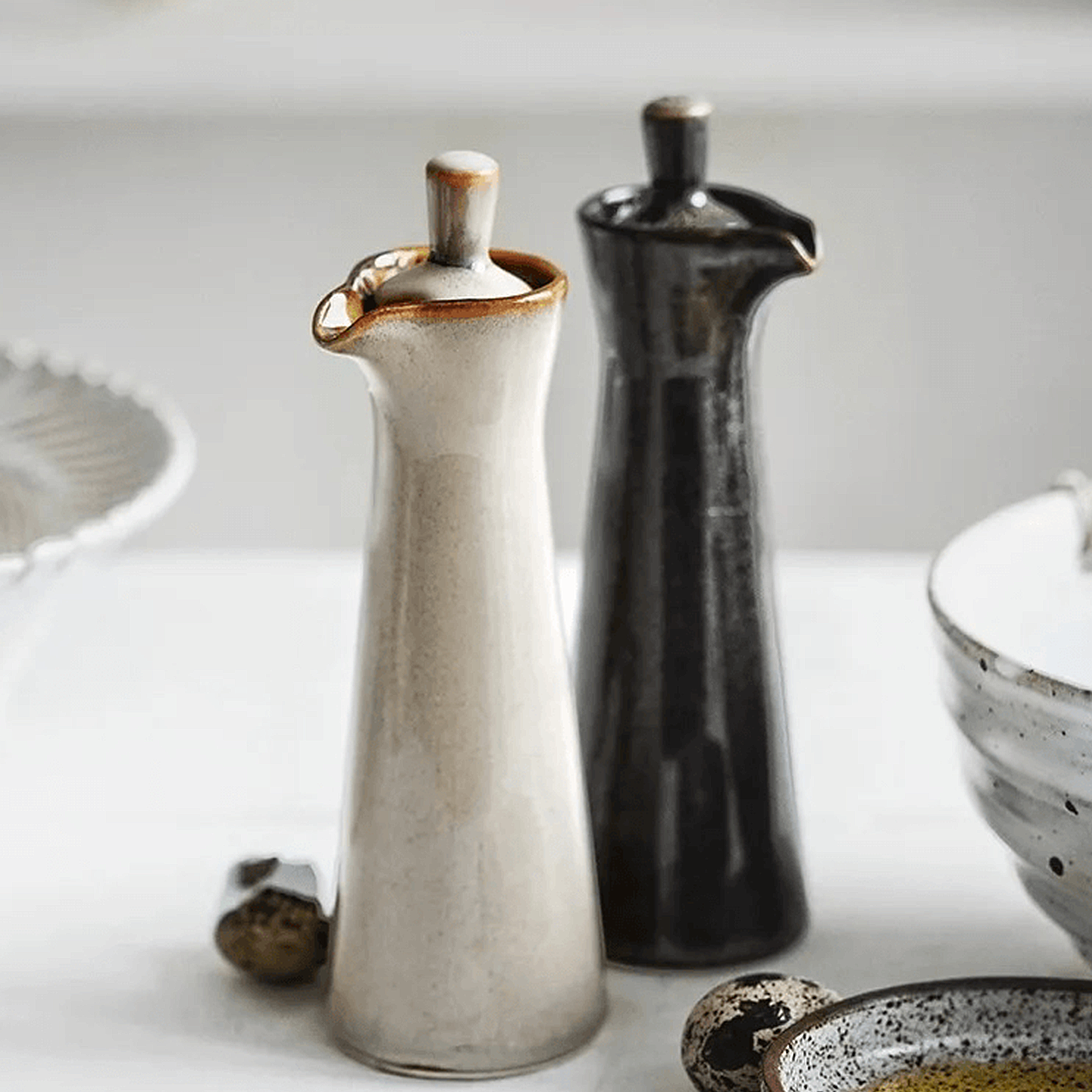 Keramische Olie‑ en Azijnfles - Tenkitchen.store
