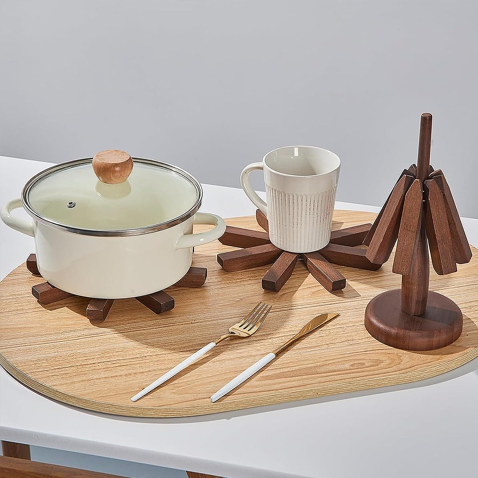 Onderzetters Met Houder/ Pannenonderzetter - Tenkitchen.store