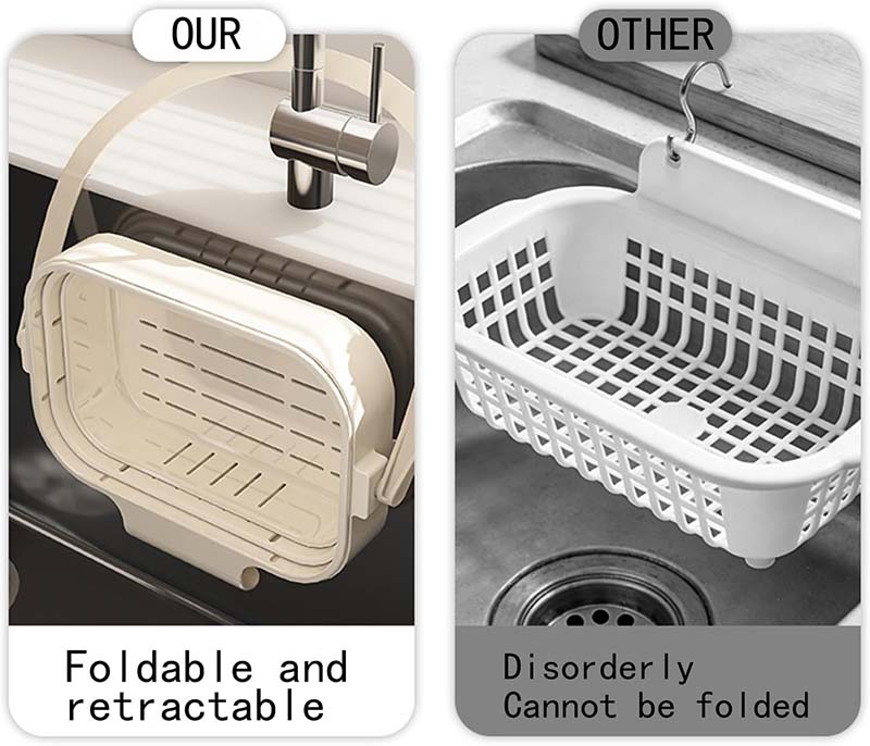 TEN® Opvouwbare Keukenafvoer Mand