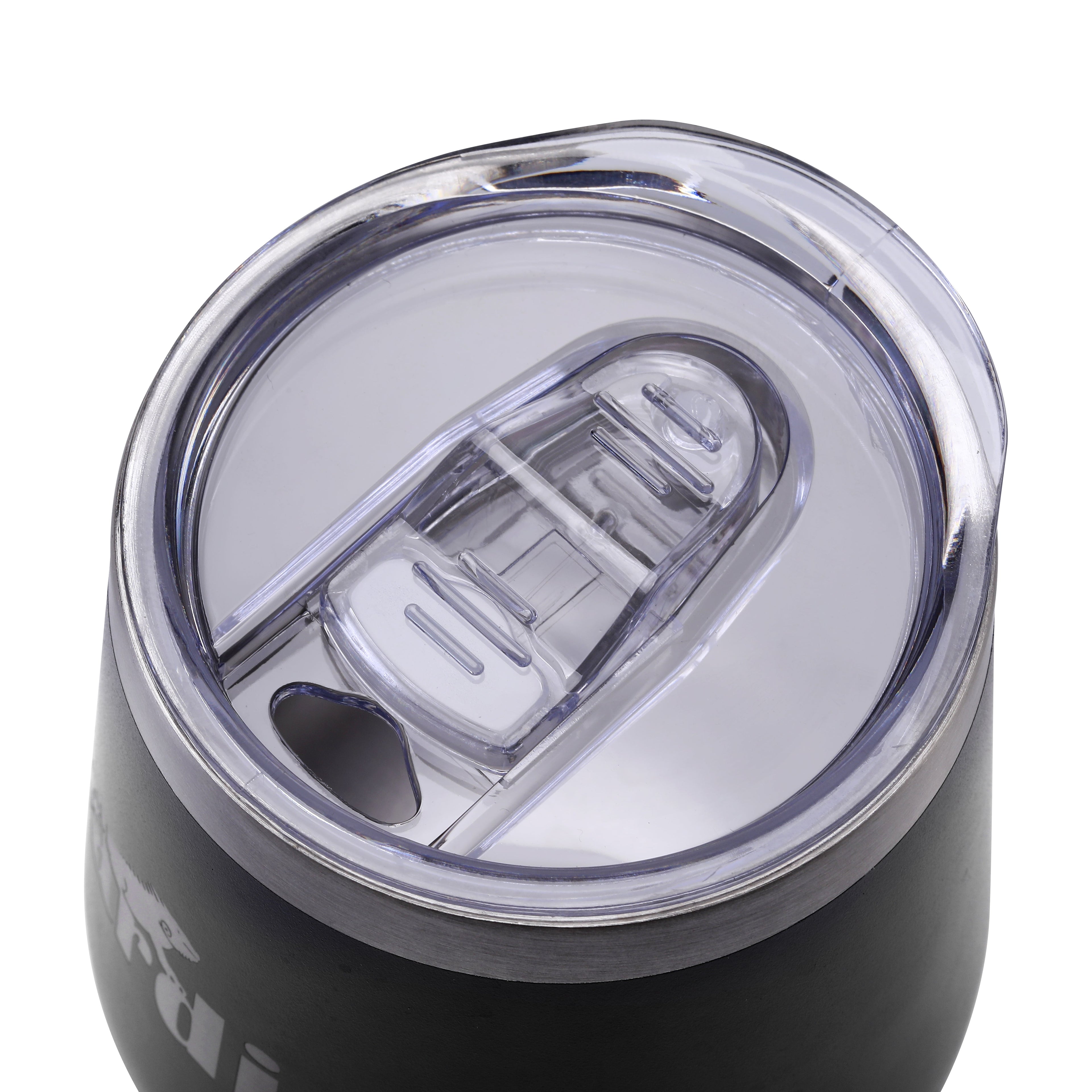 Bardi Thermosbekers 0,3L RVS zwart set -  incl. deksels - dubbelwandig