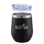 Bardi Thermosbekers 0,3L RVS zwart set -  incl. deksels - dubbelwandig