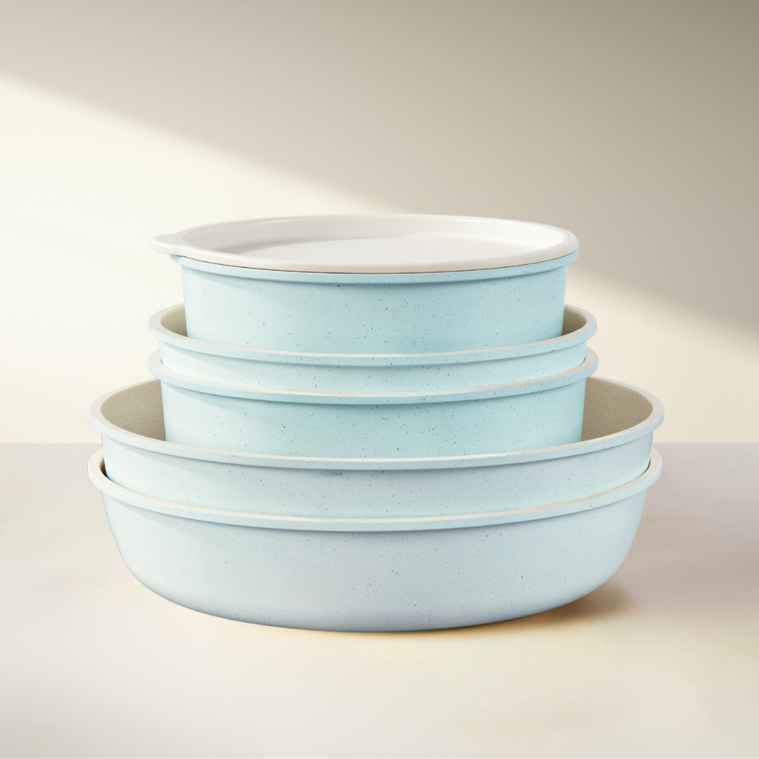 Keramische Pannenset - Sky Blue