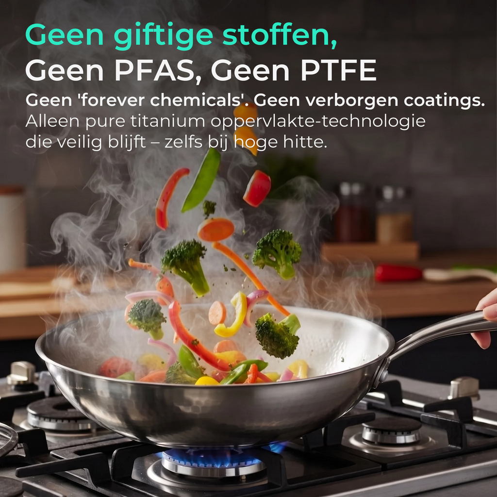 TEN® Gehamerde Titanium Kookgerei Set Pro - Tenkitchen.store