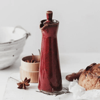 Keramische Olie‑ en Azijnfles met Run‑Glaze Afwerking voor Moderne Keukendecoratie