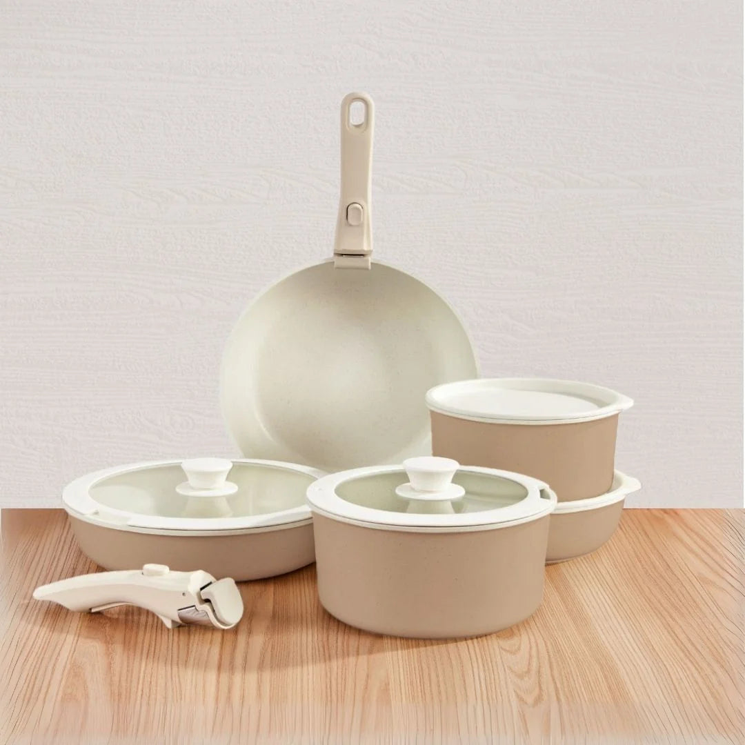 Keramische Pannenset - Taupe