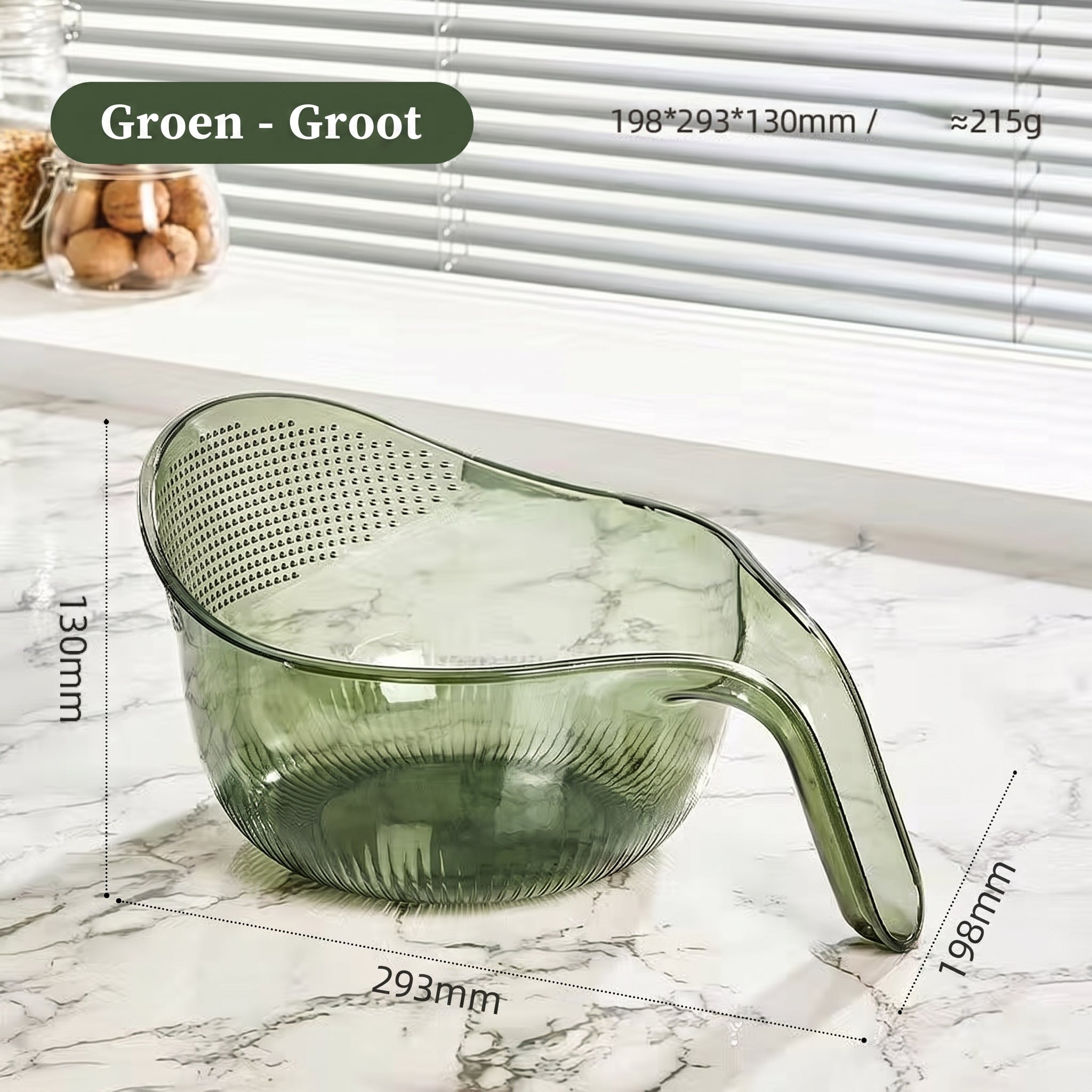 TEN® Vergietkom met handvat
