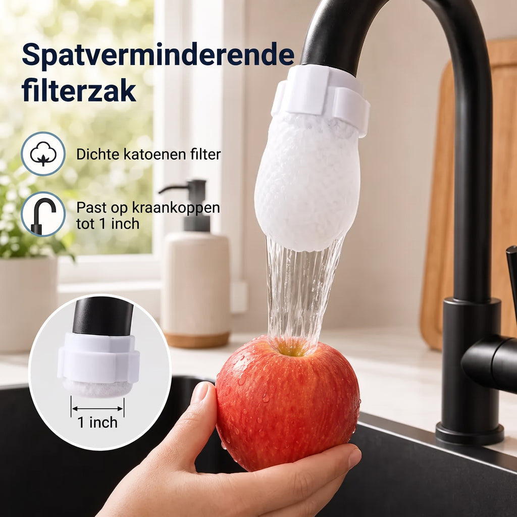 50 katoenen filterzakjes voor eenmalig gebruik, katoenen kraanfilterzakjes met 10 bevestigingsbandjes 💧