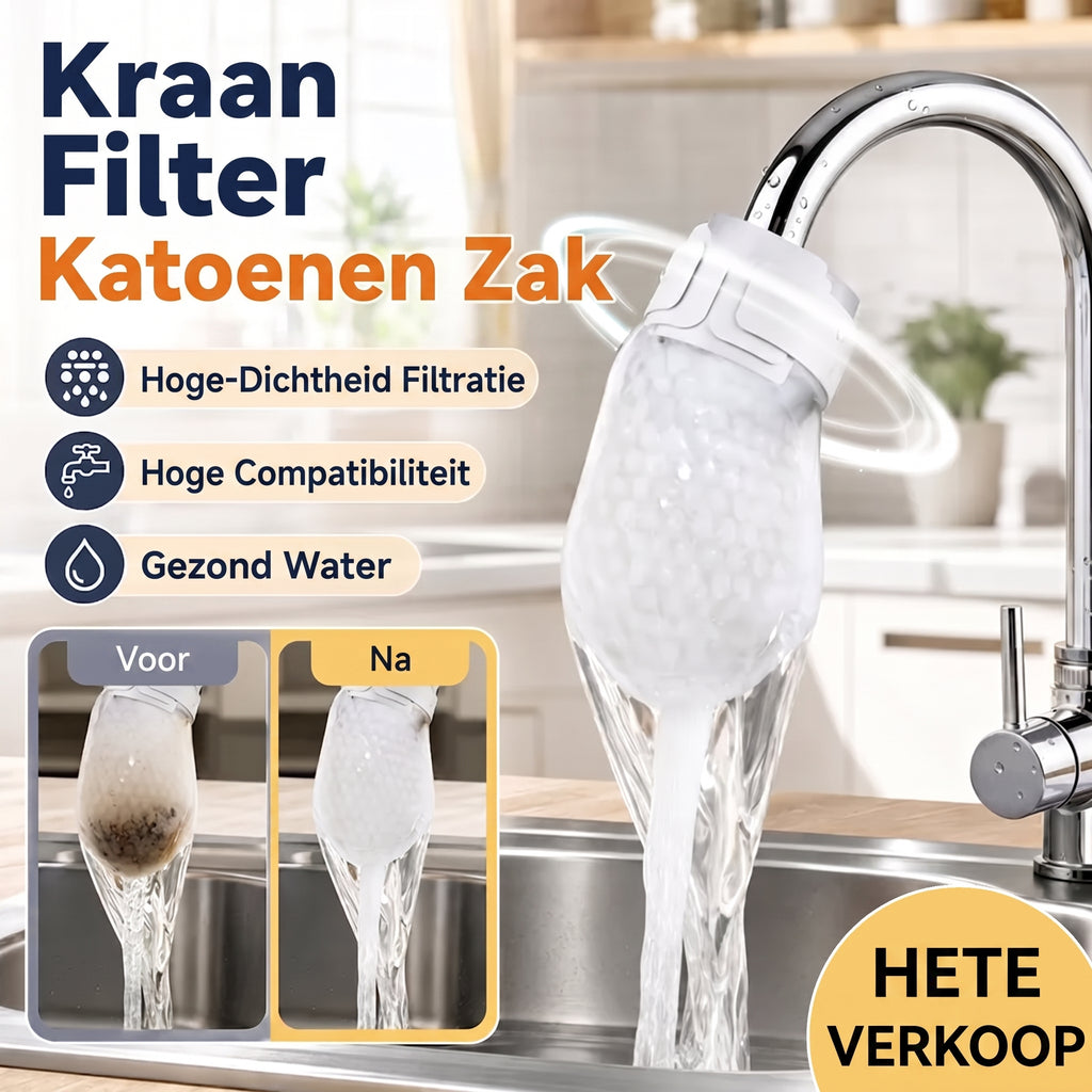 50 katoenen filterzakjes voor eenmalig gebruik, katoenen kraanfilterzakjes met 10 bevestigingsbandjes 💧