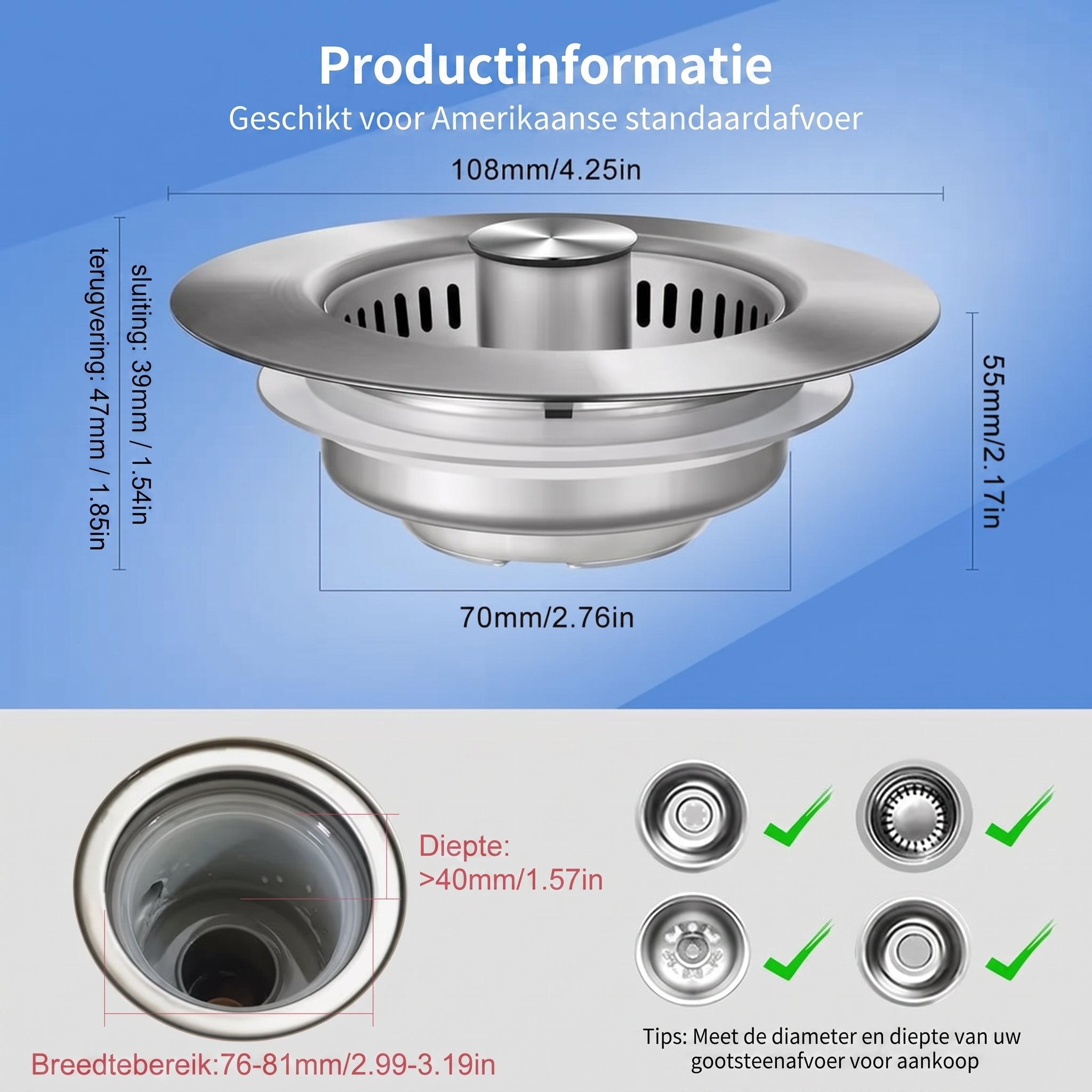TEN®  3 in 1 Keuken Gootsteenafvoerzeef - Tenkitchen.store