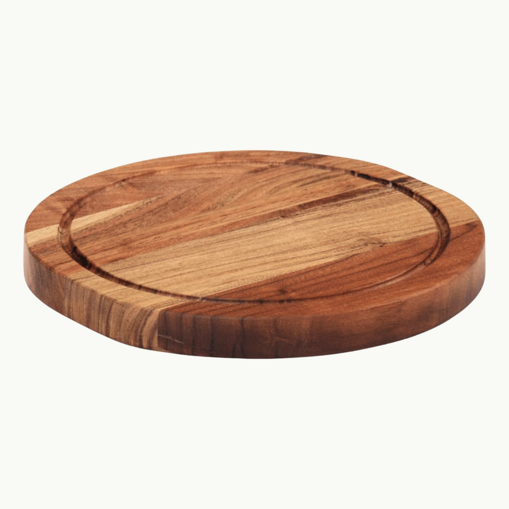 Hakblok Ø 25x2,5 cm massief acaciahout - Tenkitchen.store