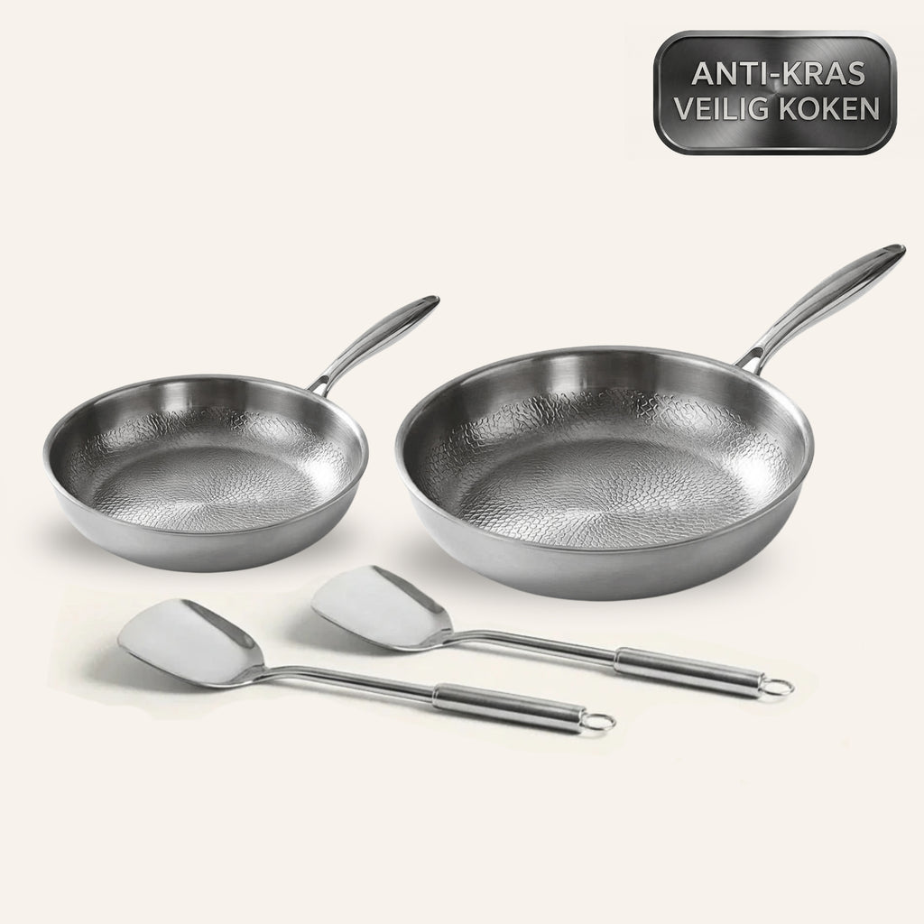 Titanium gehamerde pan Pro Duo