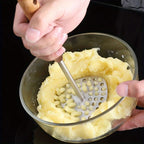 TEN® Aardappelstamper RVS 304 Met Houten Handvat