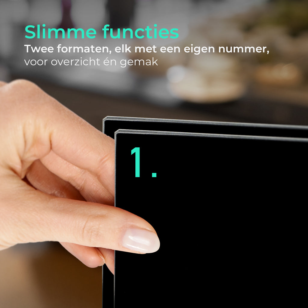 TEN® - Glazen Snijplankenset met Houder - Essential set