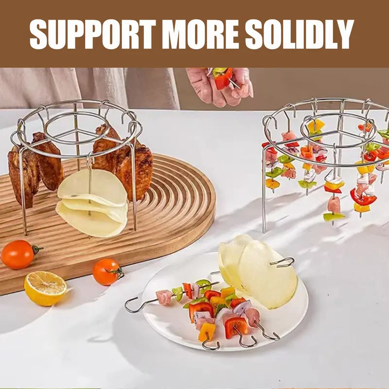 Air Fryer Skewer Rack, Round Grill with Stainless Steel🍢