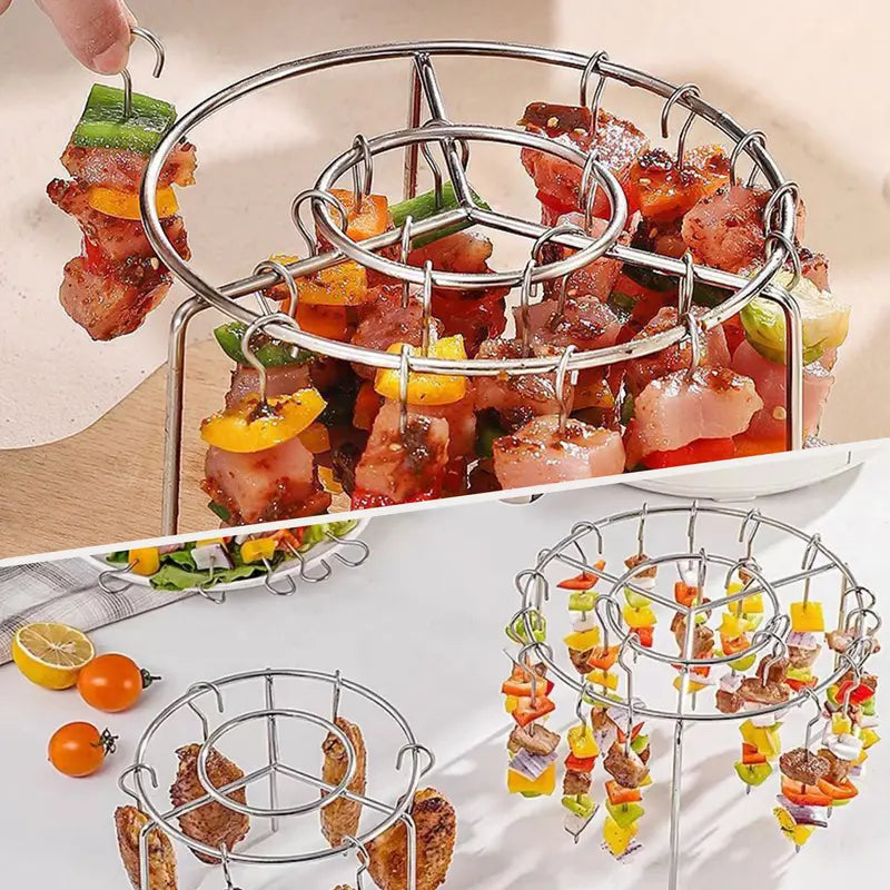 Air Fryer Skewer Rack, Round Grill with Stainless Steel🍢