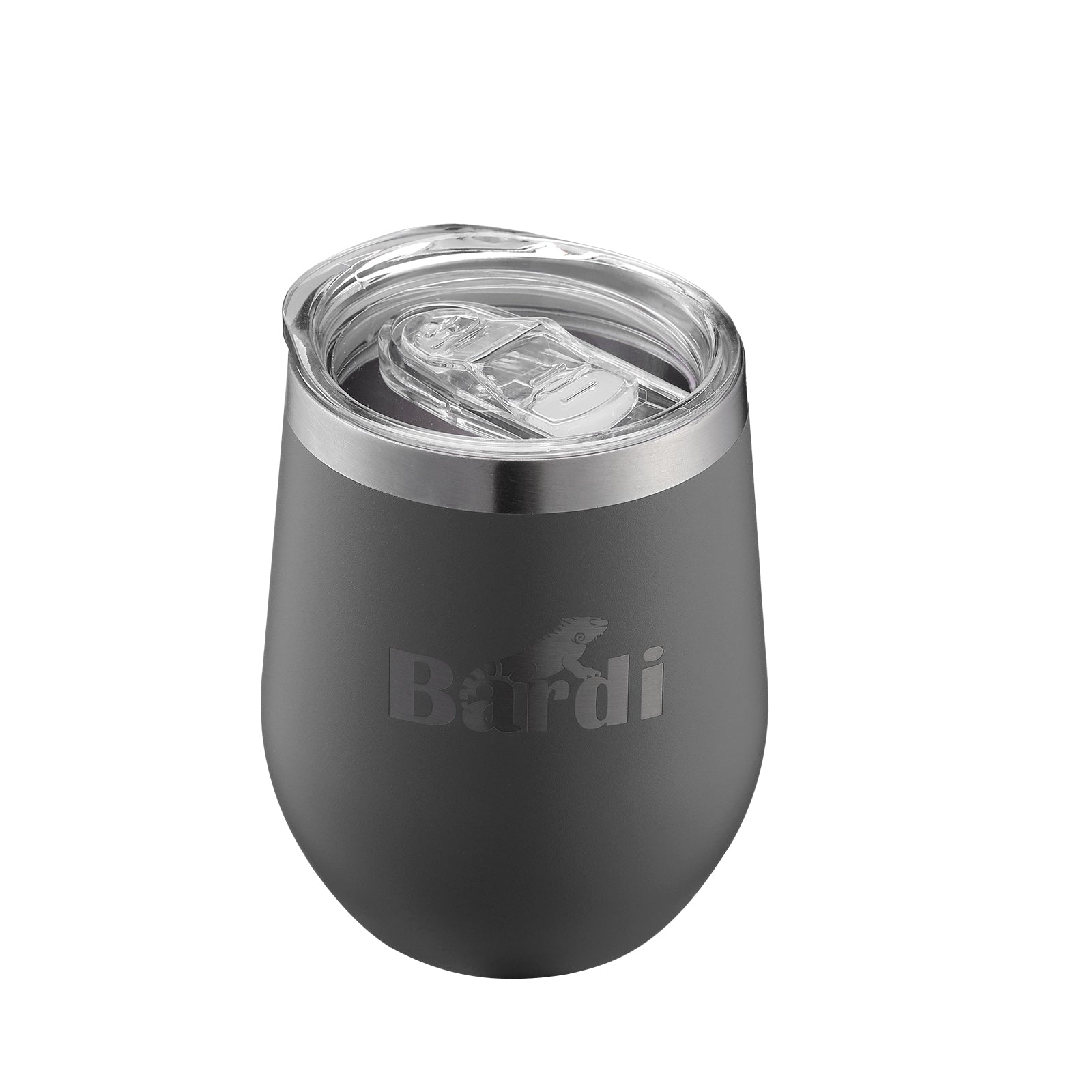 Bardi Thermosbekers 0,3L RVS grijs set -  incl. deksels - dubbelwandig