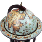 Globebar Eucalyptushout 47 x 47 x 102cm - Wijnbar Vintage - Tenkitchen.store