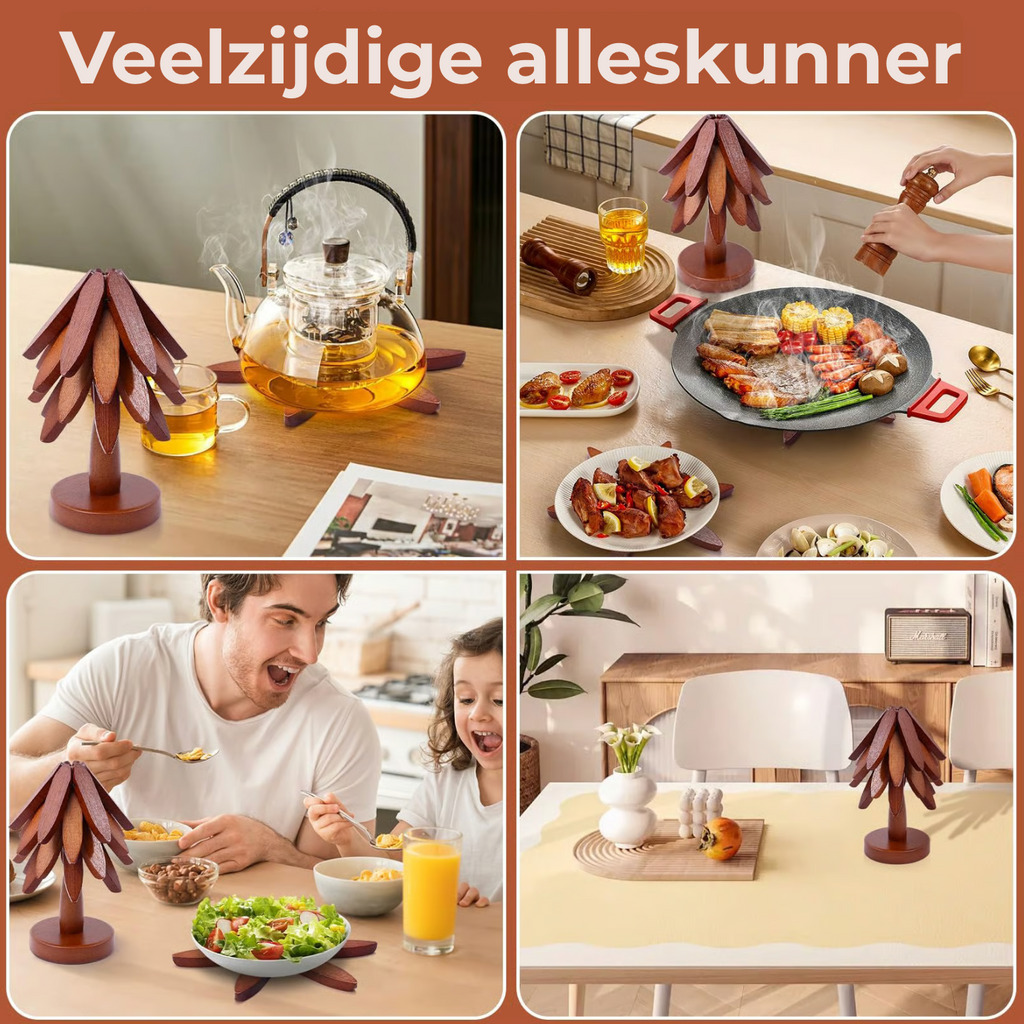 CozyPine™ Uitklapbare Kerstboom Onderzetter