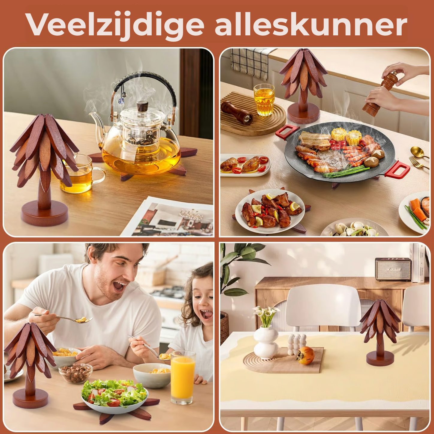 CozyPine™ Uitklapbare Kerstboom Onderzetter