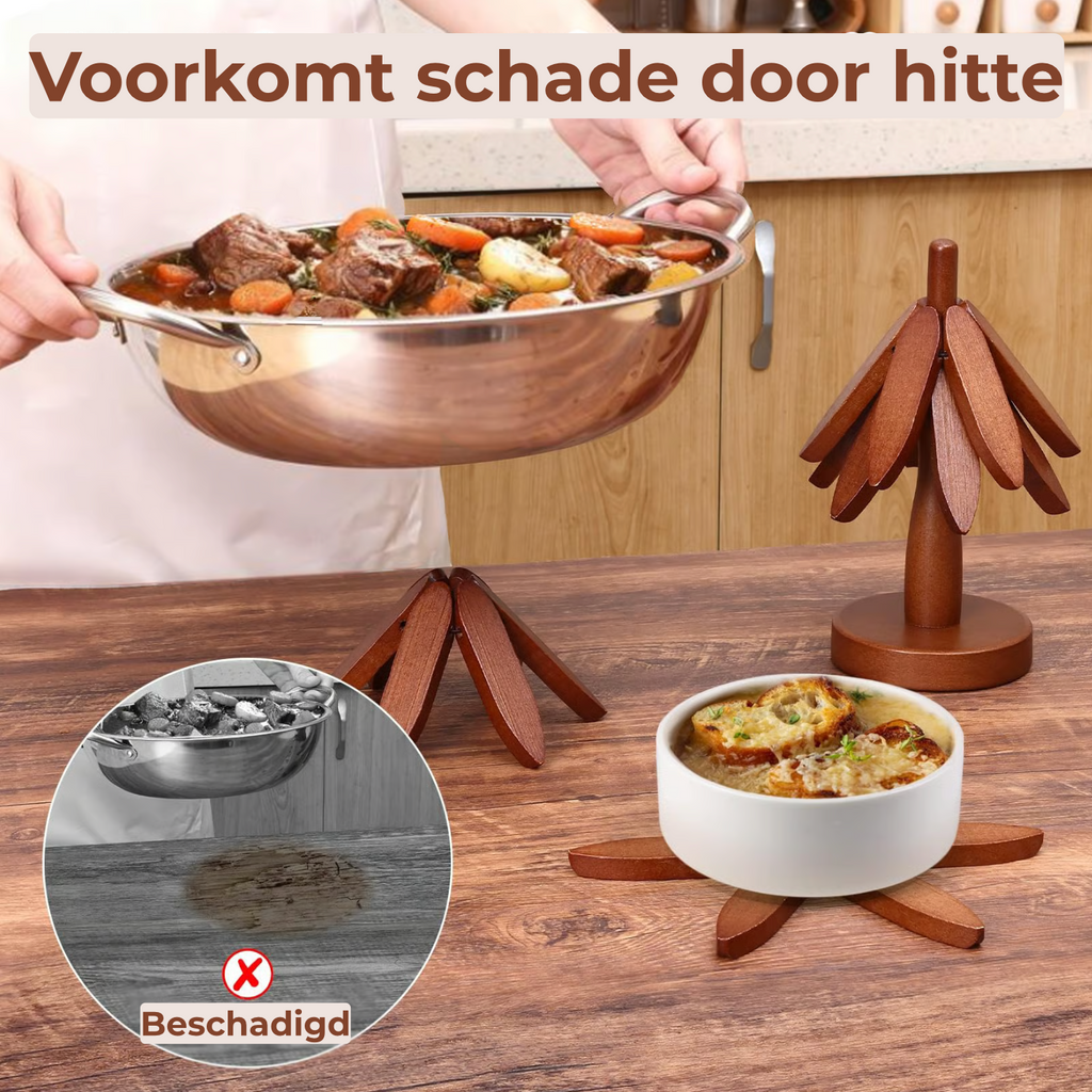 CozyPine™ Uitklapbare Kerstboom Onderzetter