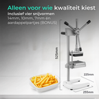 TEN® - Frietsnijder XXL - Frites zelf bakken - RVS - Tenkitchen.store