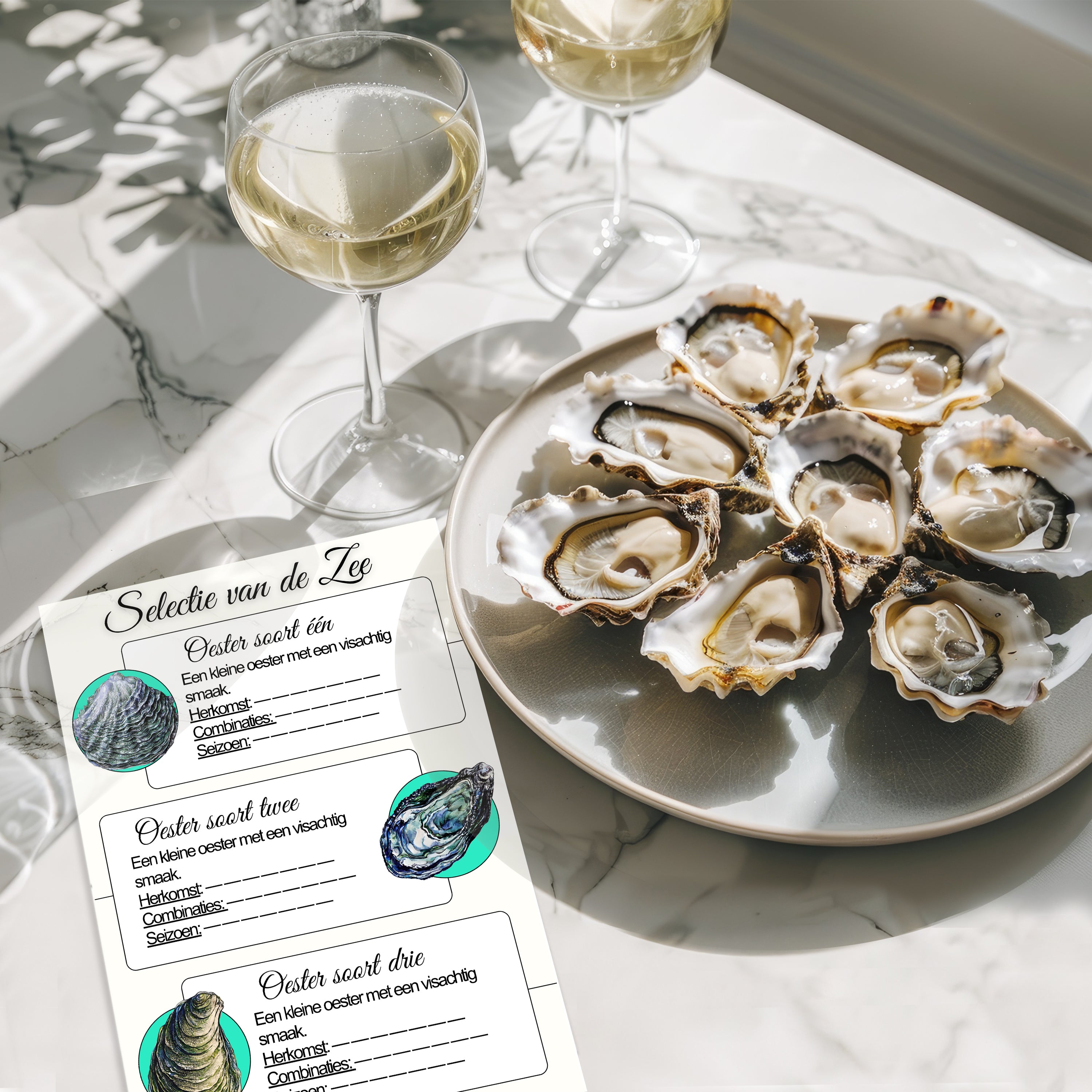 TEN® Oestermes Zwart - Perfect voor Oester Openen - Tenkitchen.store