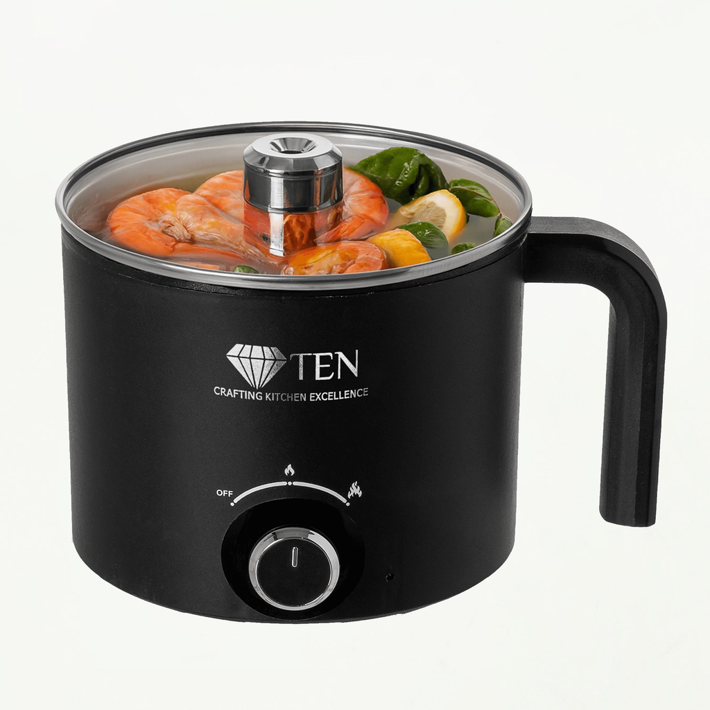 TEN® - Multicooker 1.8L – Elektrische Pan Rijstkoker met Stomer – 200W/600W – Multicookers Rijstkoker klein