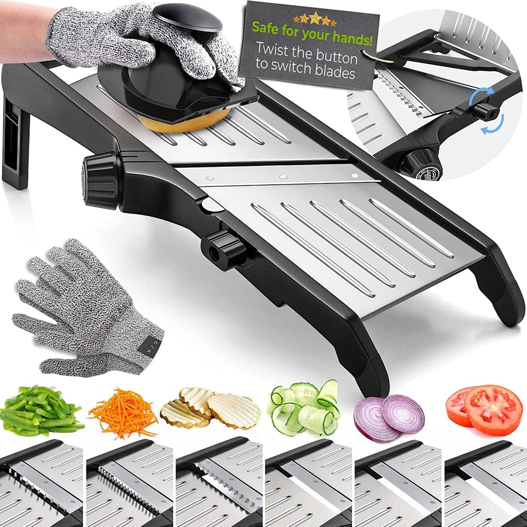 Premium Mandoline Groentesnijder | Veilig & Snel Snijden